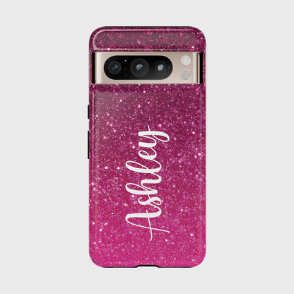 Personalisable Faux Red Glitter Design Phone Case for Google Pixel