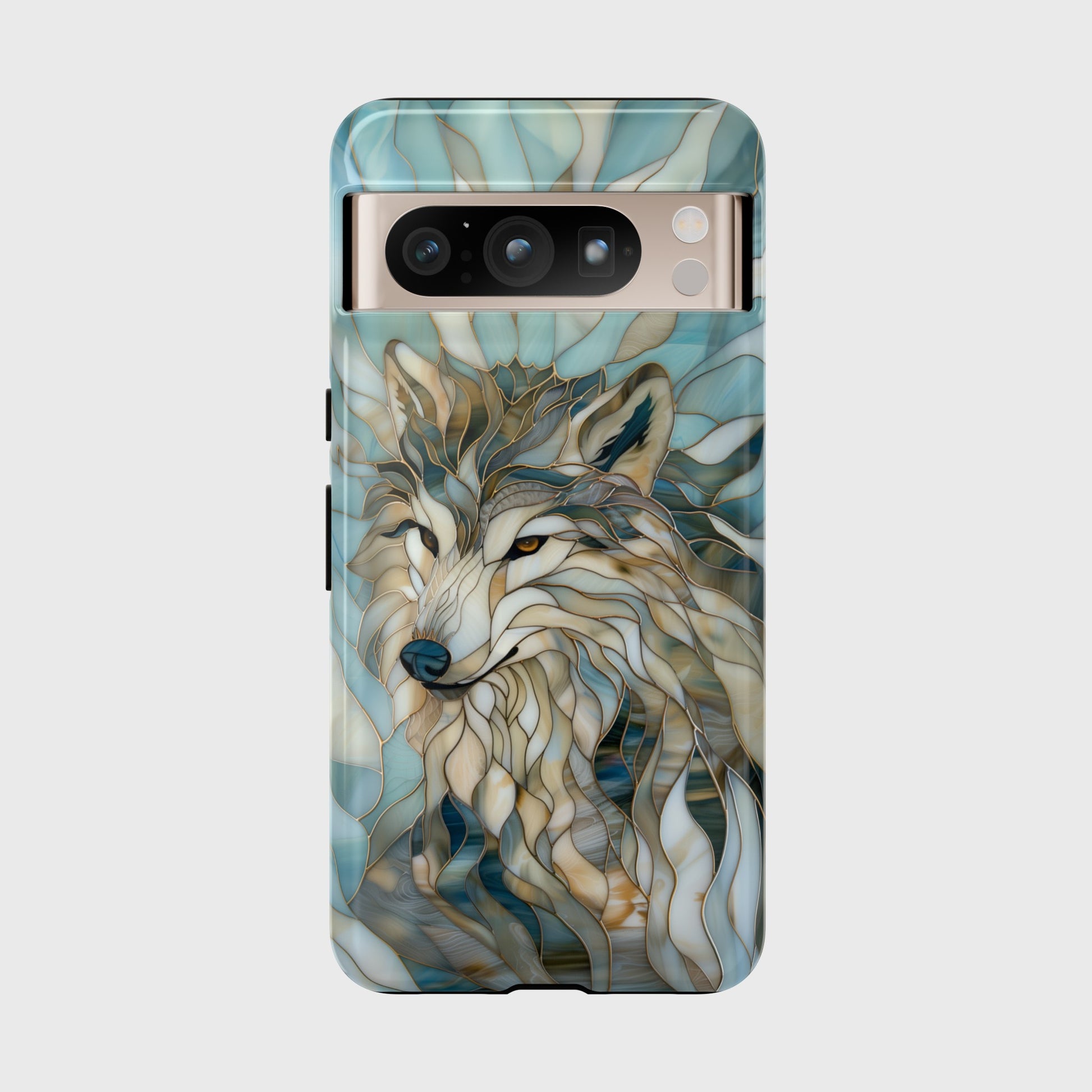 Majestic Wolf Stained Glass Design Google Pixel Phone Case Majestic Wolf Stained Glass Design Google Pixel Phone Case