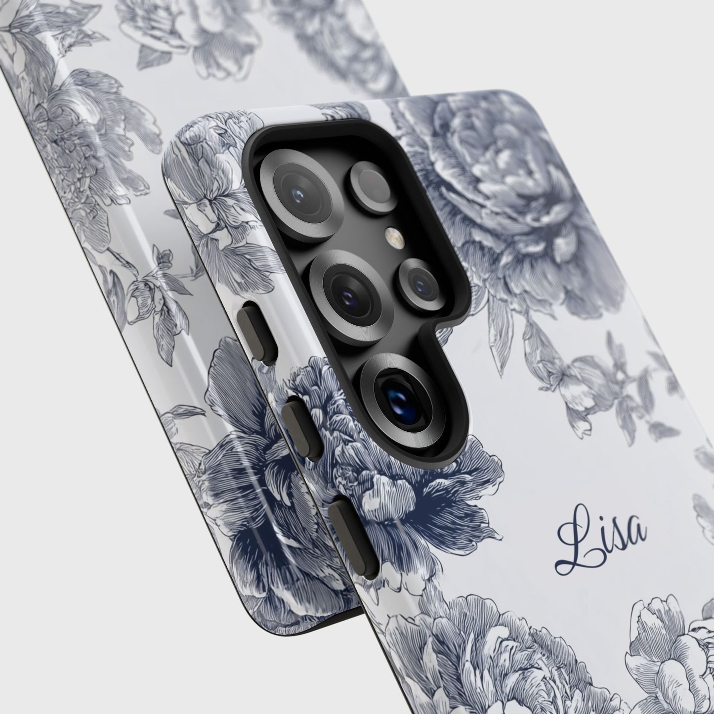 Personalisable Toile Floral Design Phone Case for Galaxy S series Phones