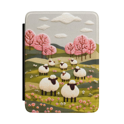 The Embroidered Meadow – Faux Needlepoint Kindle Case
