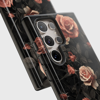 Vintage Gothic Red Rose Design Samsung Phone Case