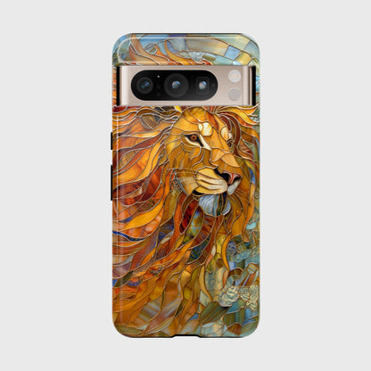 Lion Stained Glass Design Google Pixel Phone Case