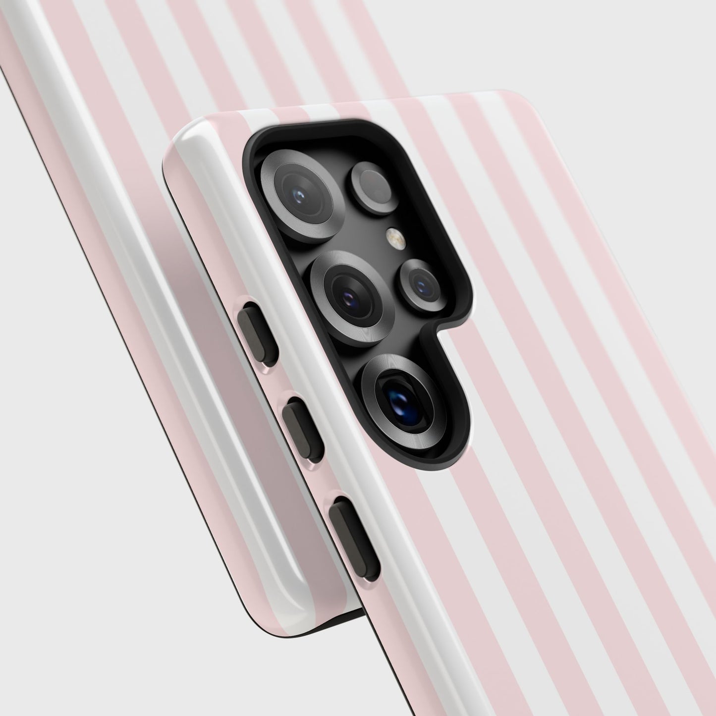 Personalisable Striped Design (Baby Pink) Phone Case for Galaxy S series Phones