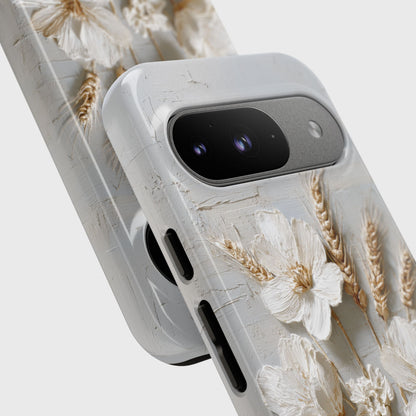 The Refined Meadow – 3D Impasto Botanical Design Phone Case for Google Pixel