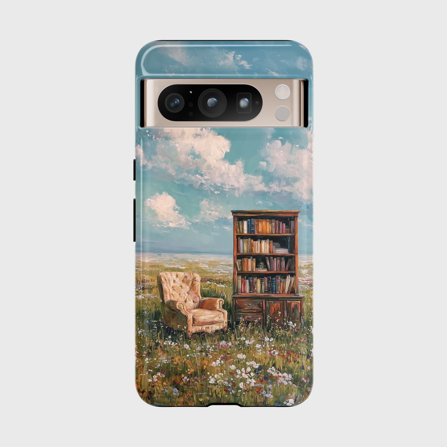 The Dreamer's Study – Surreal Meadow Design Phone Case for Google Pixel