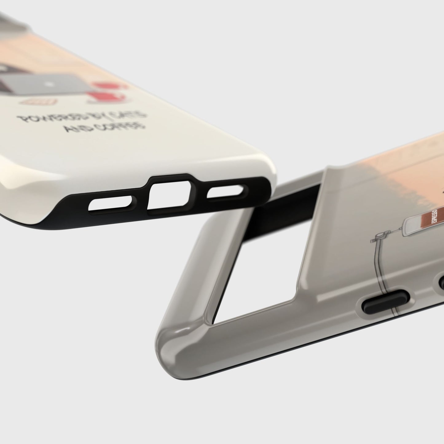 Powered by Cats and Coffee Design Phone Case for Google Pixel