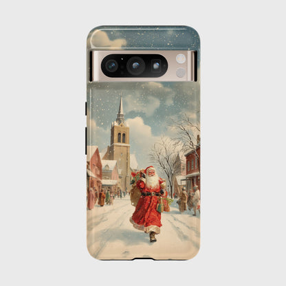 Santa’s Stroll Design Phone Case for Google Pixel