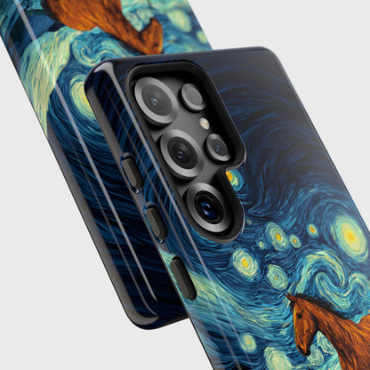 Starry Night Stallion Design Phone Case for Galaxy S series Phones