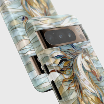 Stained Glass Running Horse Design Google Pixel Phone Case