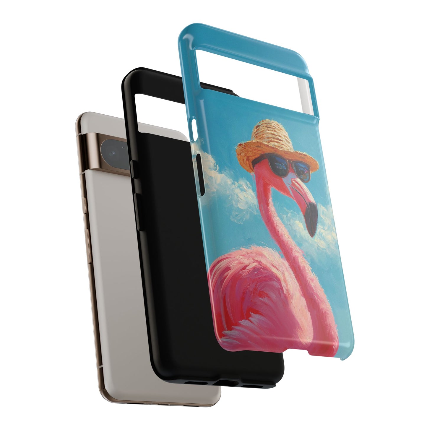 Vacation Mode – Painted Flamingo Design Phone Case for Google Pixel