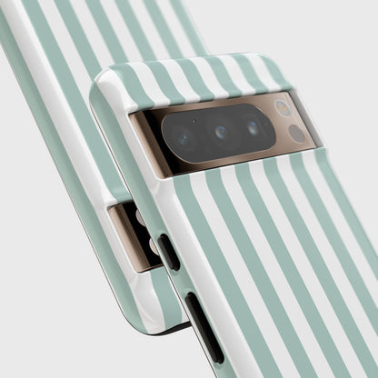Personalisable Striped Design (Blue) Phone Case for Google Pixel