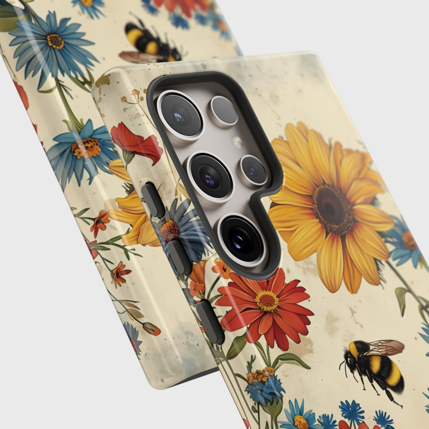 Retro Bumblebee Garden Design Samsung Phone Case