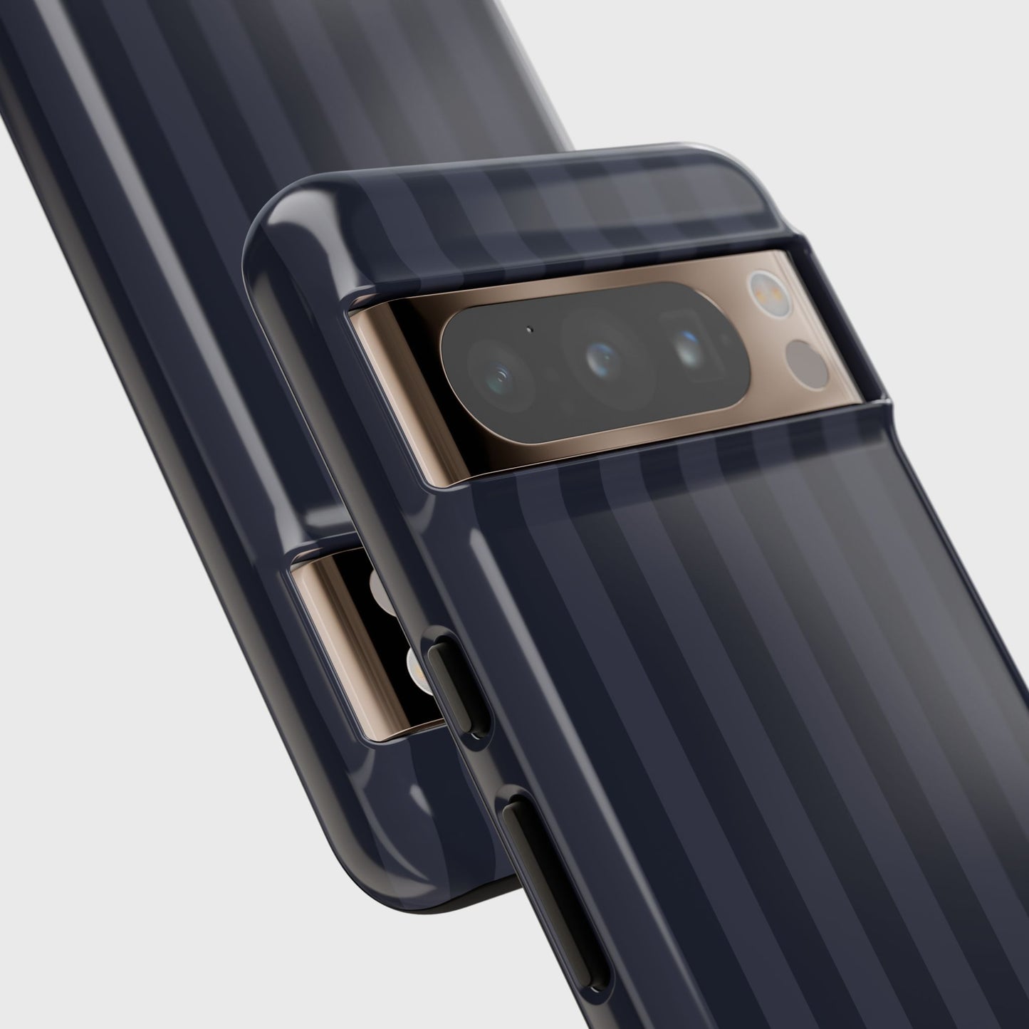 Personalisable Striped Design (Navy) Phone Case for Google Pixel