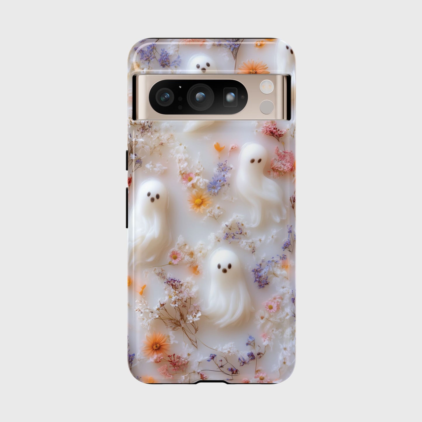 Cute Ghost Floral Design Phone Case for Google Pixel