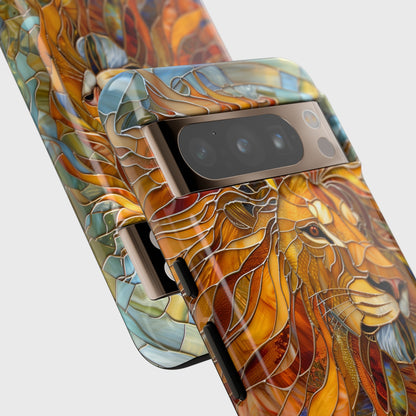 Lion Stained Glass Design Google Pixel Phone Case