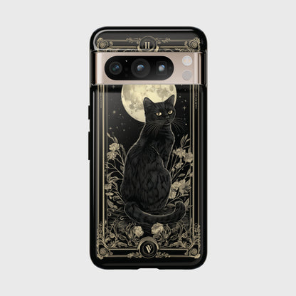 Black Cat Tarot Card Design Google Pixel Phone Case