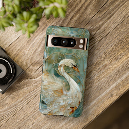 Swan Stained Glass Design Google Pixel Phone Case