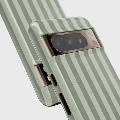 Personalisable Striped Design (Green) Phone Case for Google Pixel