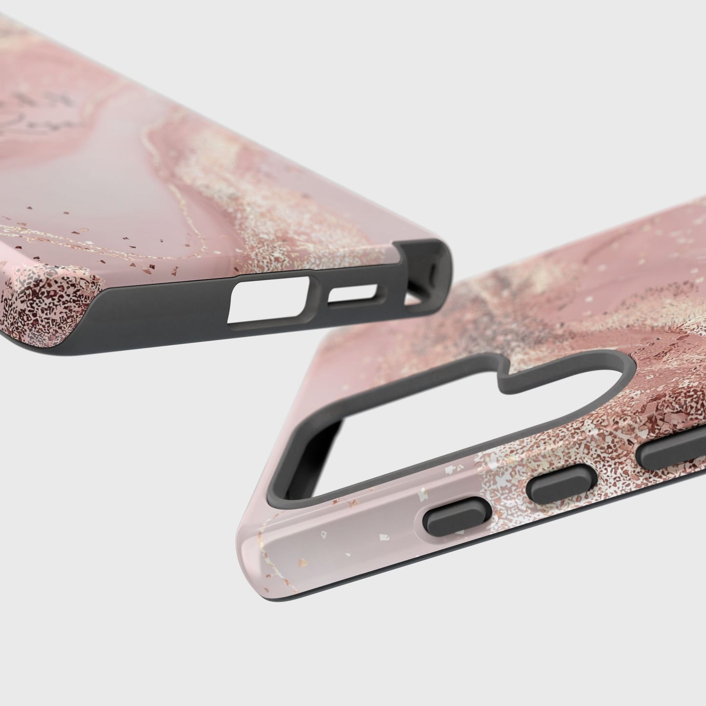 Personalisable Luxury Pink Marble Design Phone Case for Galaxy S series Phones