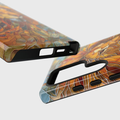 Lion Stained Glass Design Samsung Phone Case