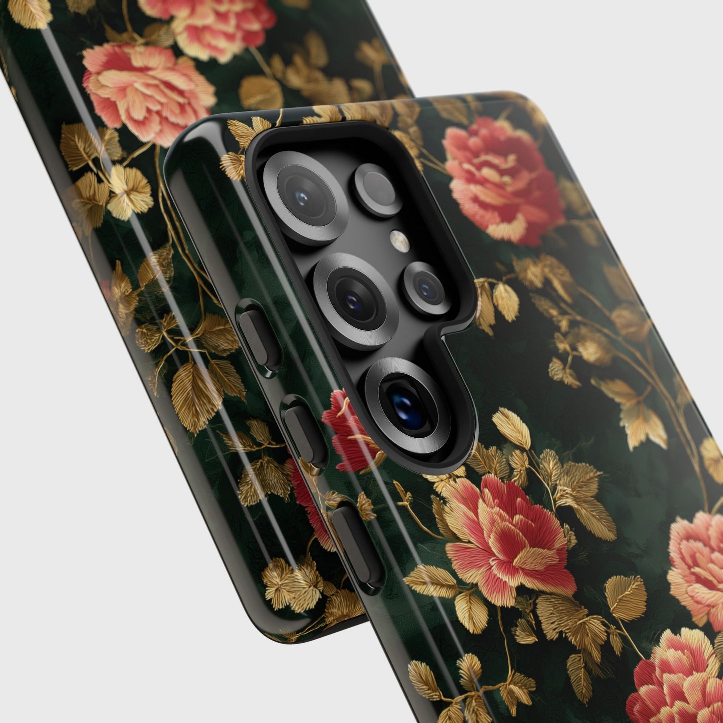 Crimson Bloom Design Phone Case for Galaxy S series Phones