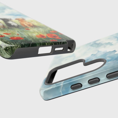 Paws & Poppies Design Phone Case for Galaxy S series Phones