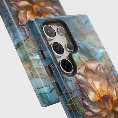 Lotus Flower Stained Glass Design Samsung Phone Case