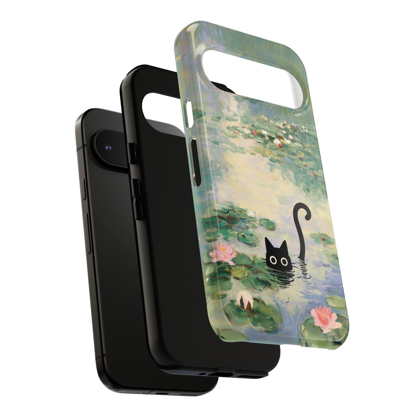 The Water Lily Lurker – Fine Art Parody Design Phone Case for Google Pixel
