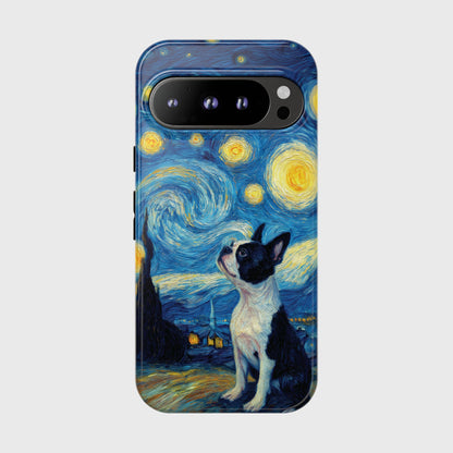 Barky Night (Boston Terrier) Design Phone Case for Google Pixel