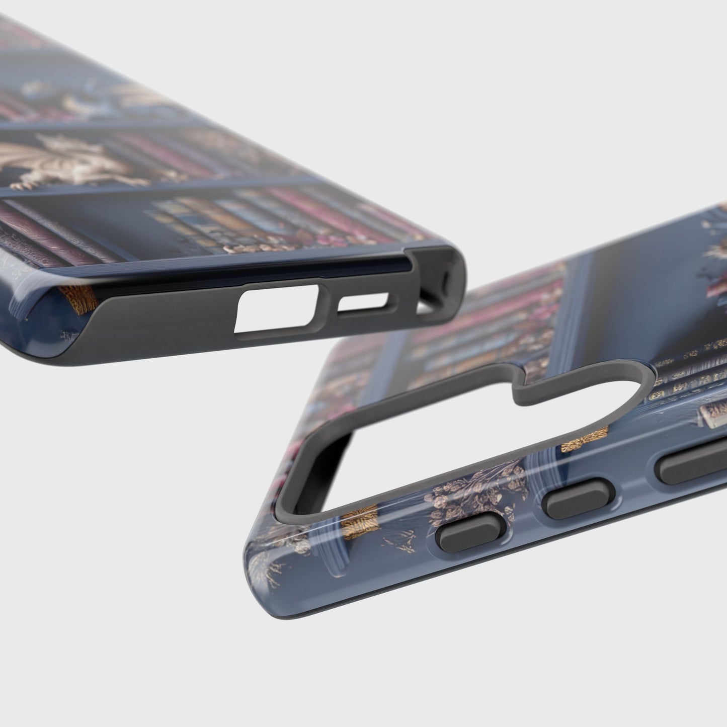 Fantasy Dragon Bookshelf Design Phone Case for Galaxy S series Phones