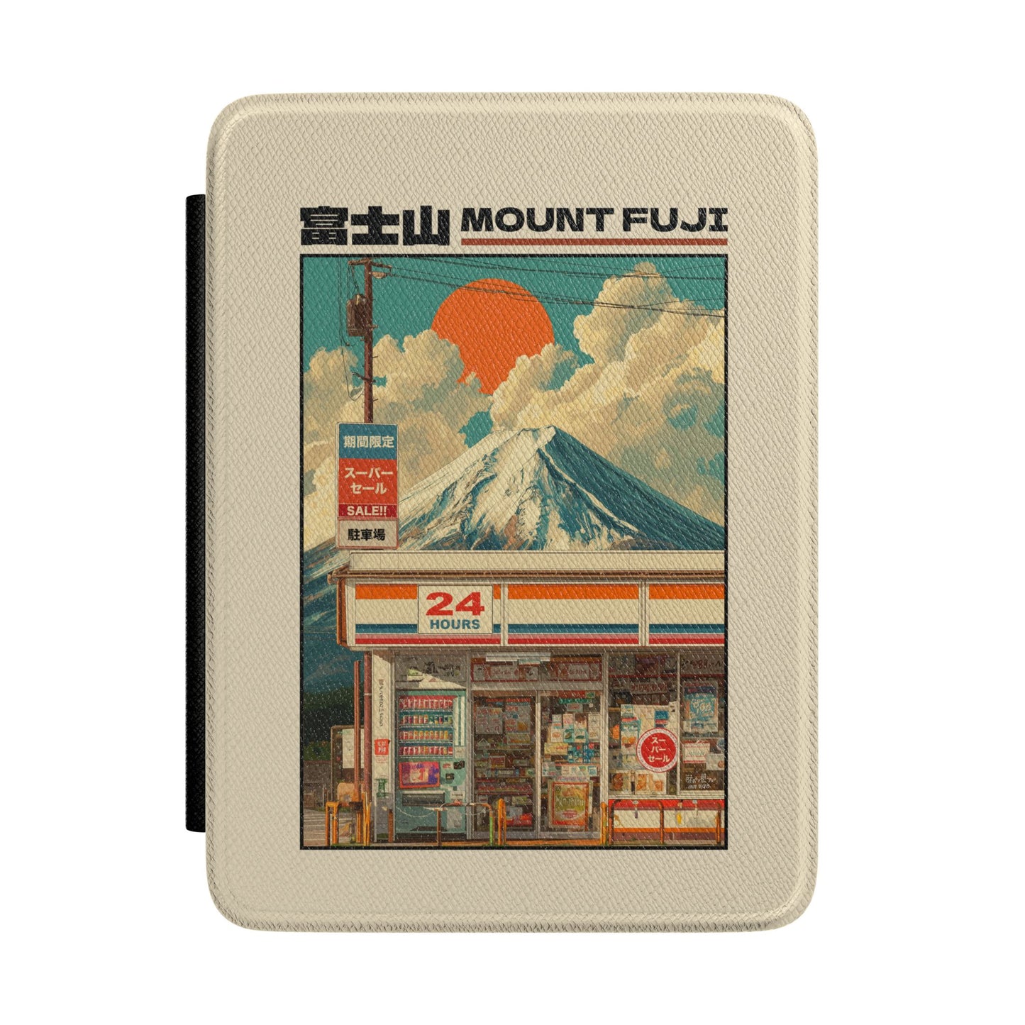 Fuji Golden Hour – Retro Anime Kindle Case