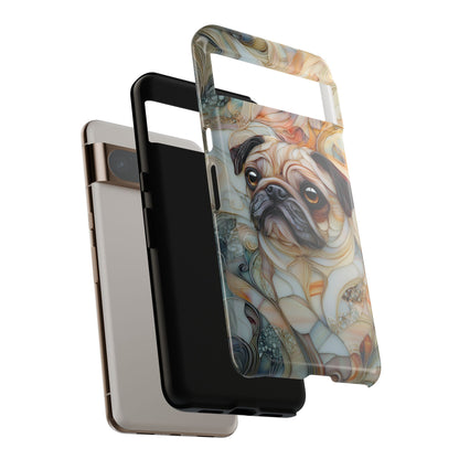 Pug Stained Glass Design Phone Case for Google Pixel