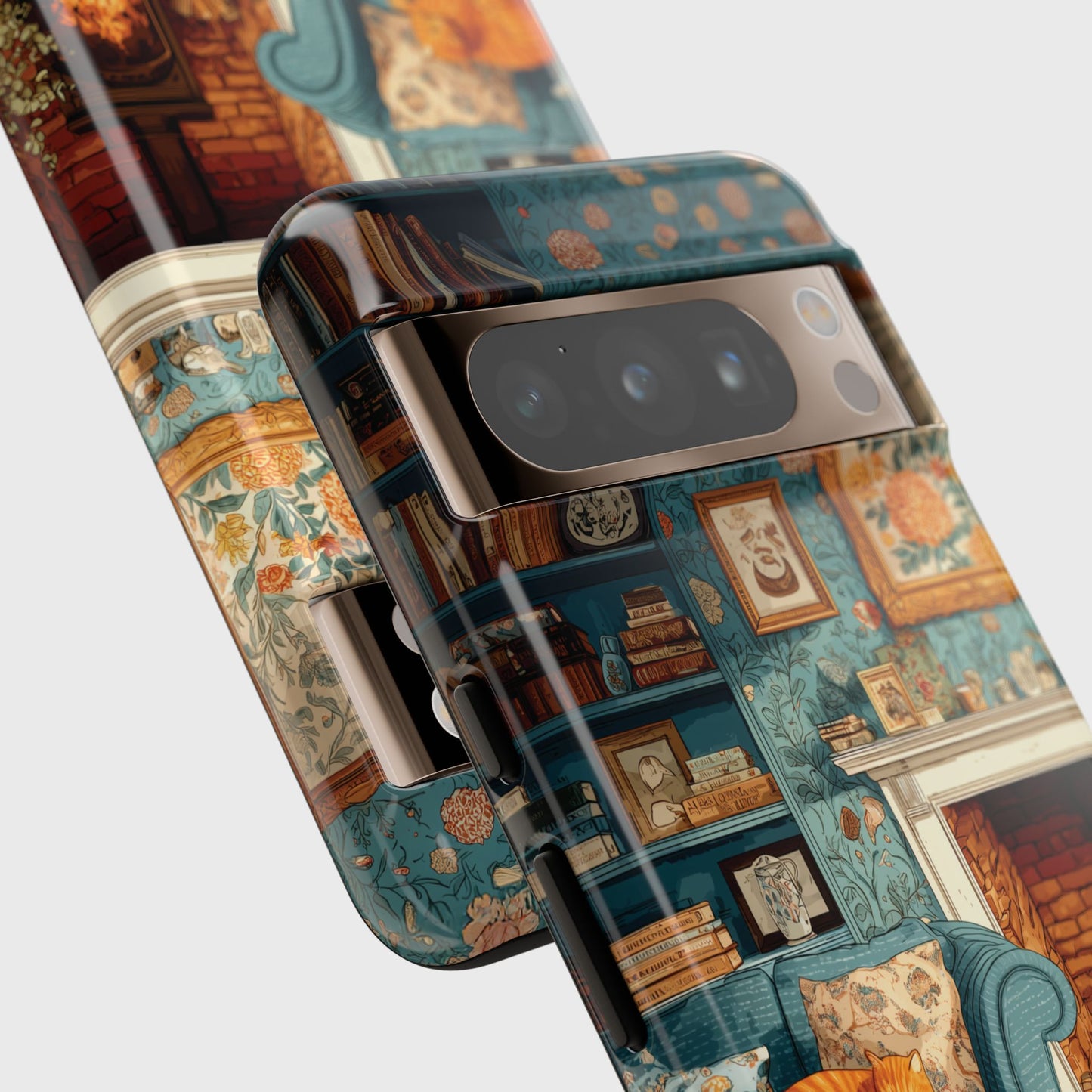 Vintage Cozy Fireplace Design Phone Case for Google Pixel