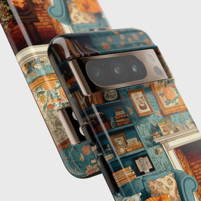Vintage Cozy Fireplace Design Phone Case for Google Pixel