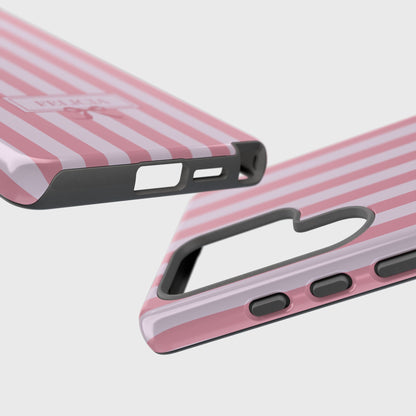 Personalisable Striped Design (Pink) Phone Case for Galaxy S series Phones