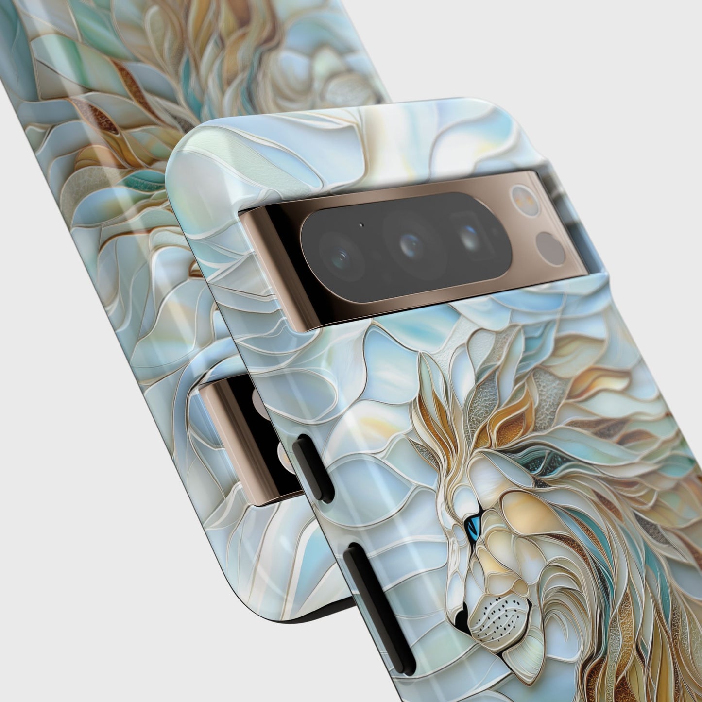 Majestic Lion Stained Glass Design Phone Case for Google Pixel