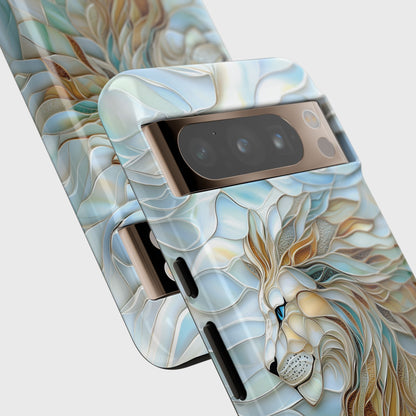 Majestic Lion Stained Glass Design Phone Case for Google Pixel
