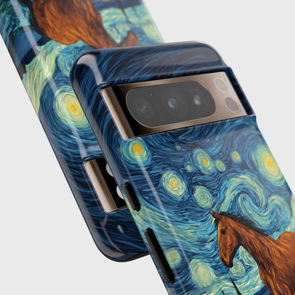 Starry Night Stallion Design Phone Case for Google Pixel
