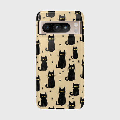 Black Cat Charm Design Phone Case for Google Pixel