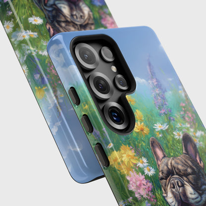 Blissful Frenchie Design Phone Case for Galaxy S series Phones