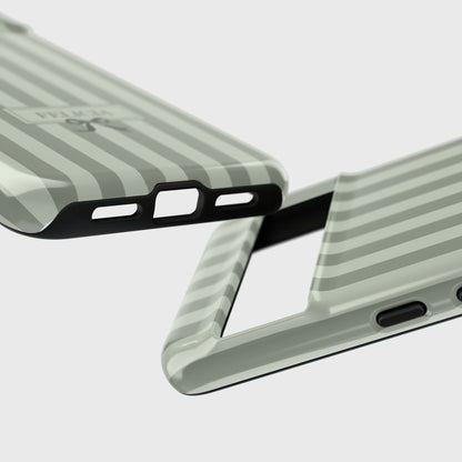 Personalisable Striped Design (Green) Phone Case for Google Pixel