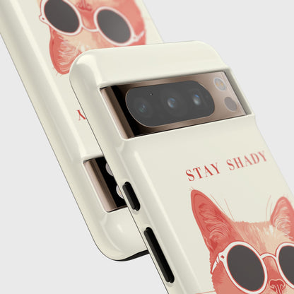 Stay Shady – Pop-Art Feline Design Phone Case for Google Pixel
