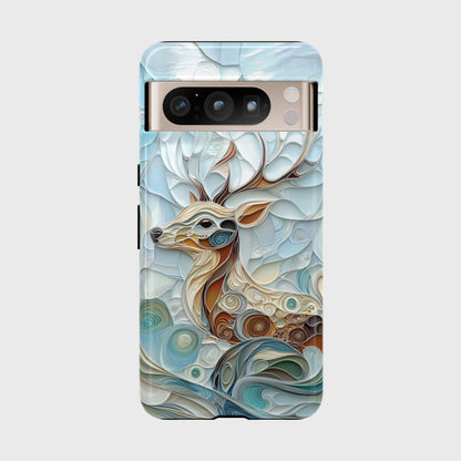 Elegant Deer Quilling Art Design Phone Case for Google Pixel