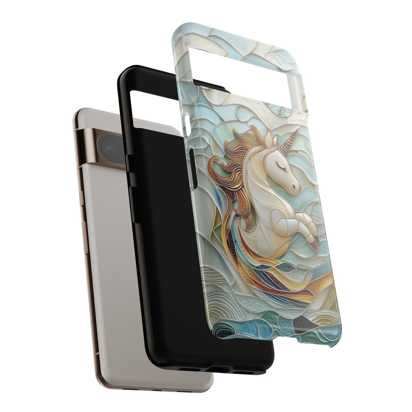 Cute Unicorn Stained Glass Design Phone Case for Google Pixel