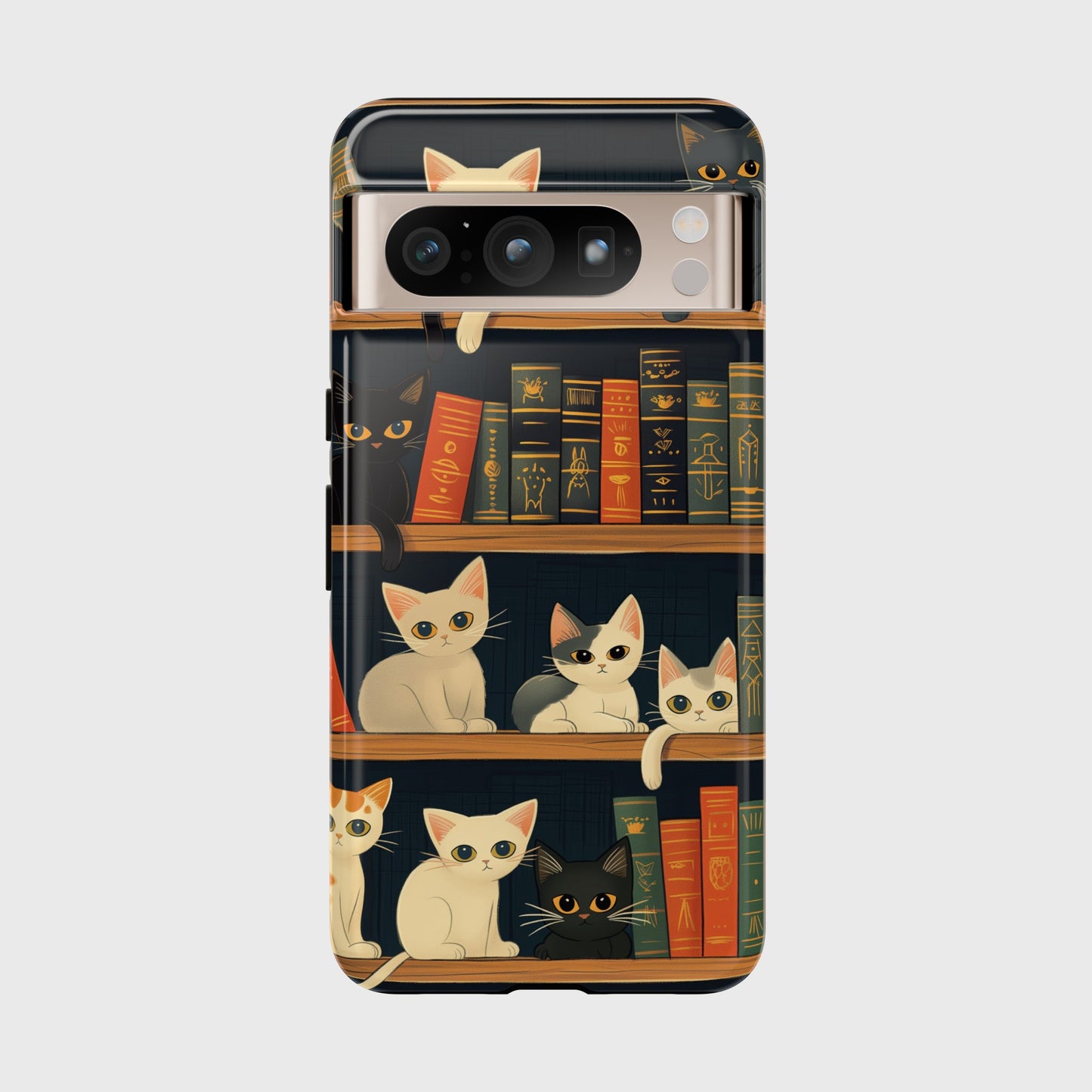 Cute Cats Library Design Google Pixel Phone Case