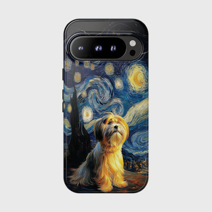 The Starry Night Stargazer – Custom Impressionist Pet Phone Case for Google Pixel