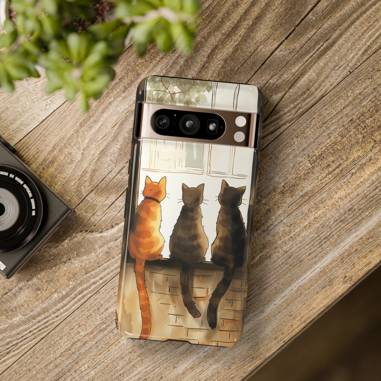 Three Cats Design Google Pixel Phone Case