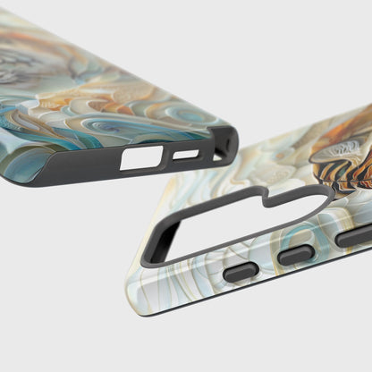 Majestic Tiger Stained Glass Design Phone Case for Galaxy S series Phones