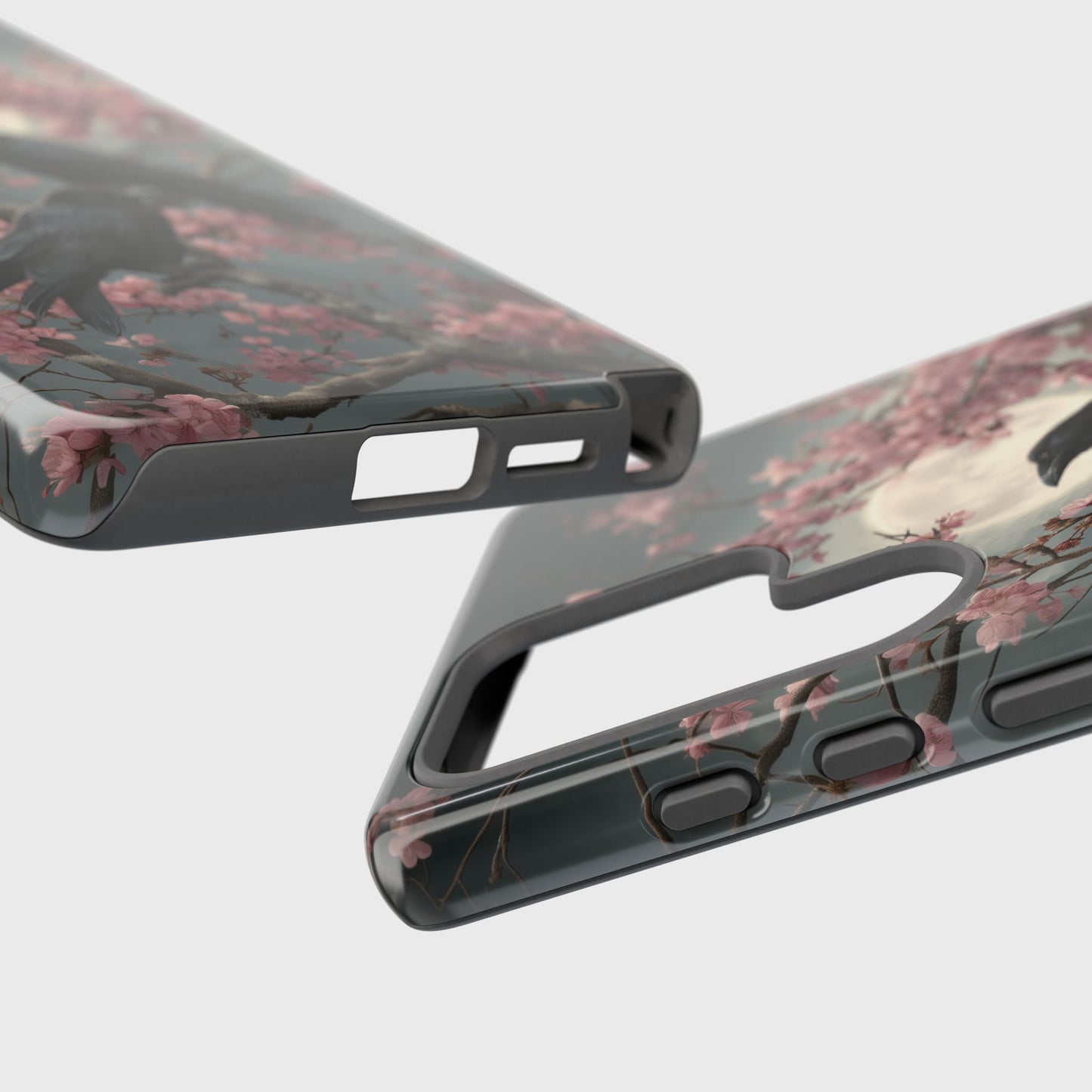 Ravens in Bloom Design Phone Case for Galaxy S series Phones