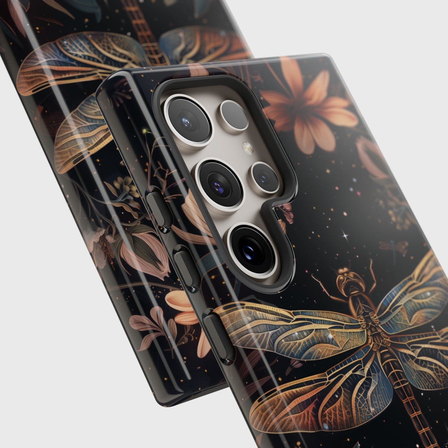 Starry Night Dragonfly Design Samsung Phone Case